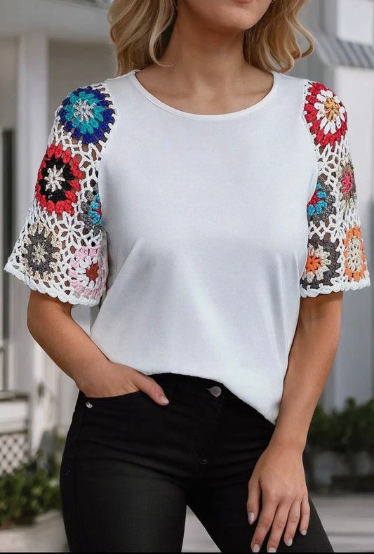 Crochet Sleeve Tee